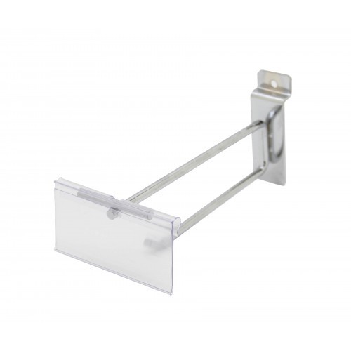 Slatwall scanned hook 6mm,L150mm, Black Price holder 80*50mm